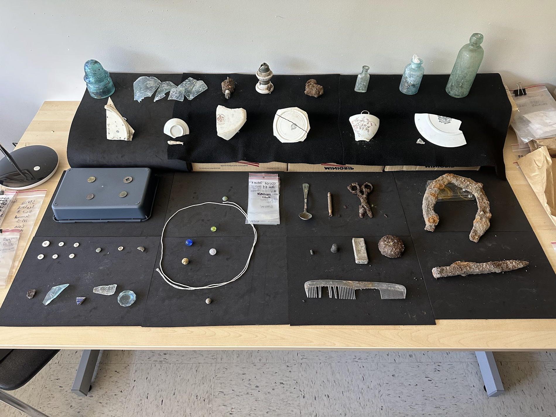 Historic artifacts excavated on the Auraria Campus.